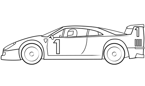 Race Car Coloring Page